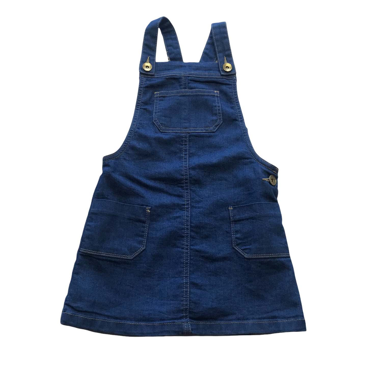 Matalan Blue Denim Style Dungaree Dress Age 5