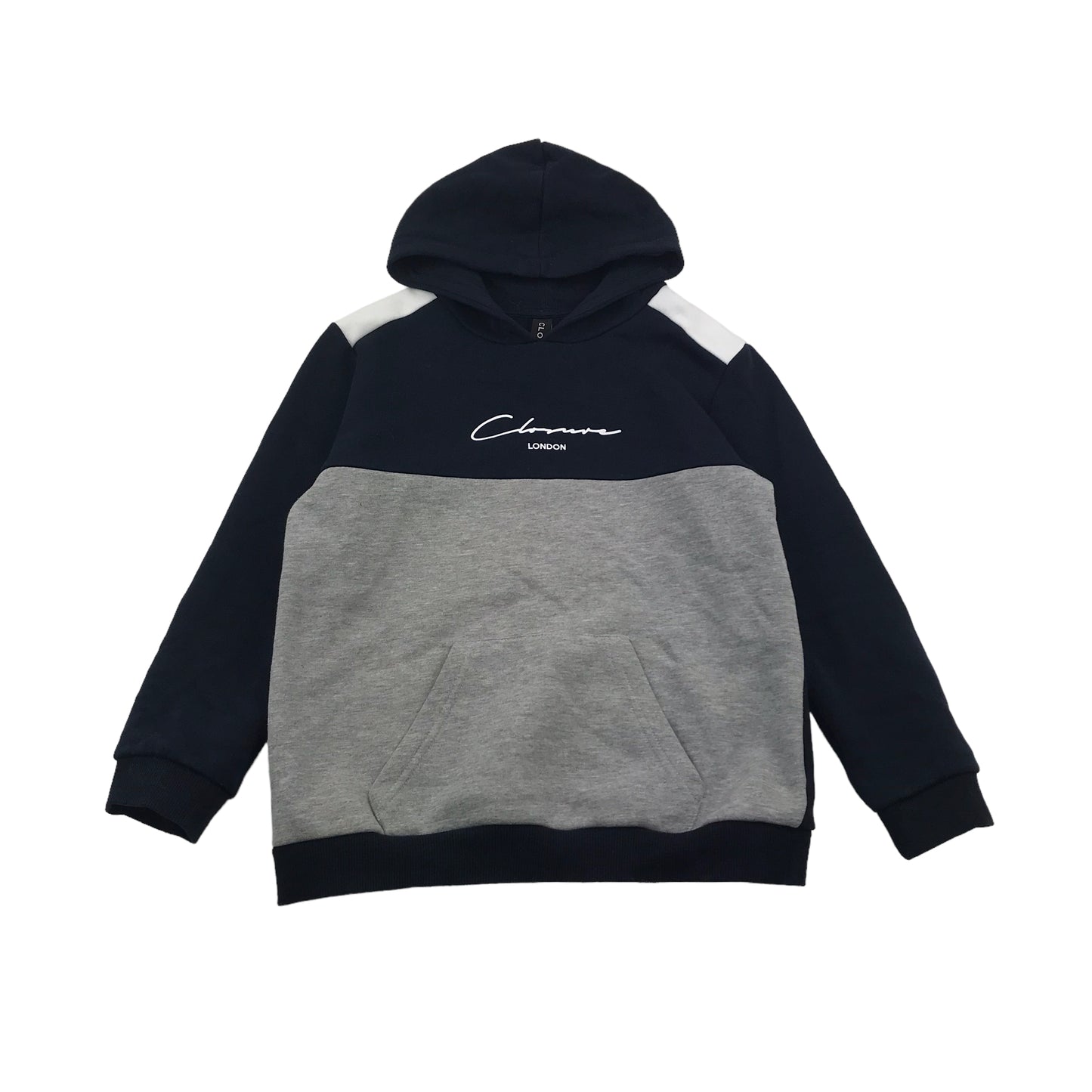 Closure Black and Grey Panelled Hoodie Age 12