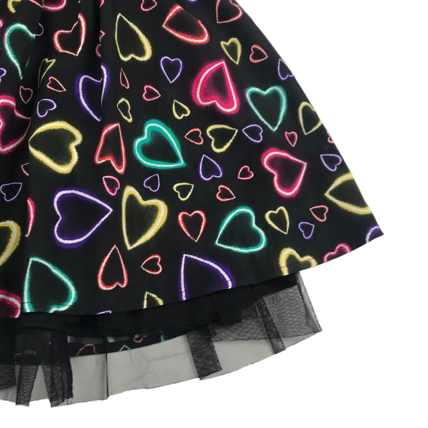 George Black Colourful Love Heart Dress Age 6