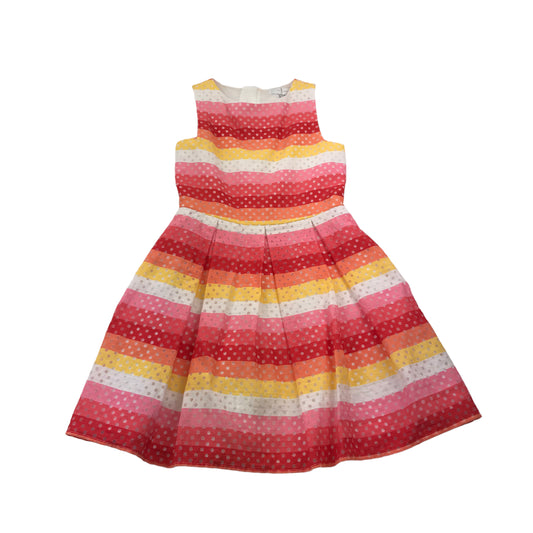 Jasper Conran Red and Yellow Stripy Dress Age 10