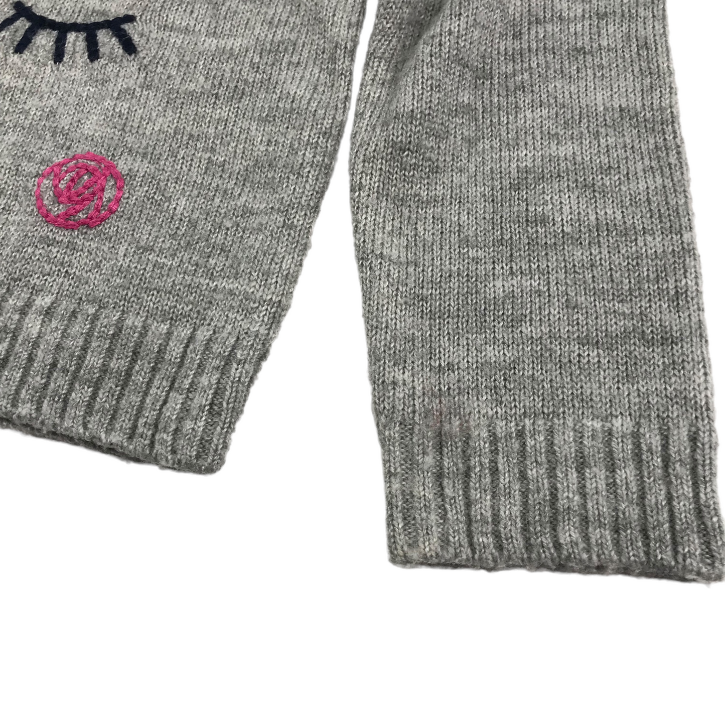 Nutmeg Grey Reindeer Christmas Jumper Age 9