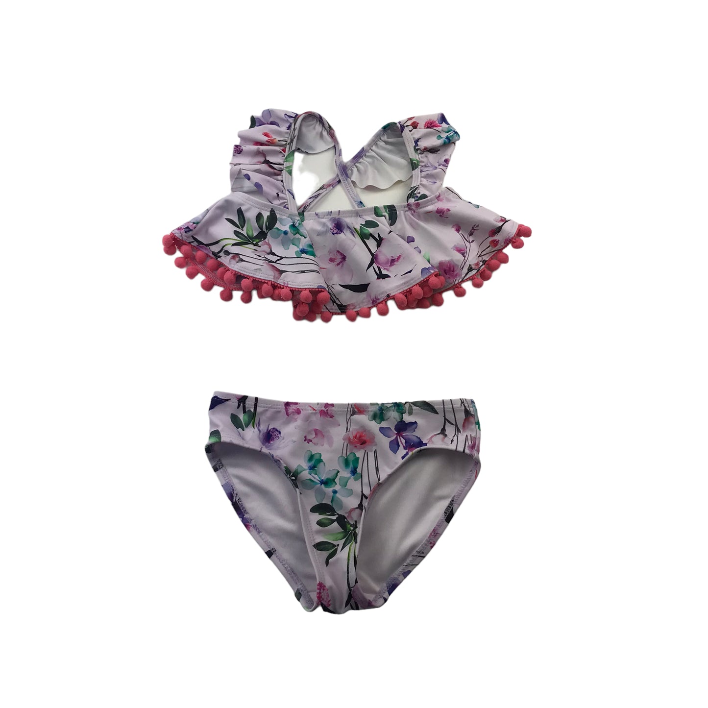 Next Light Purple Floral Bikini Set Age 4