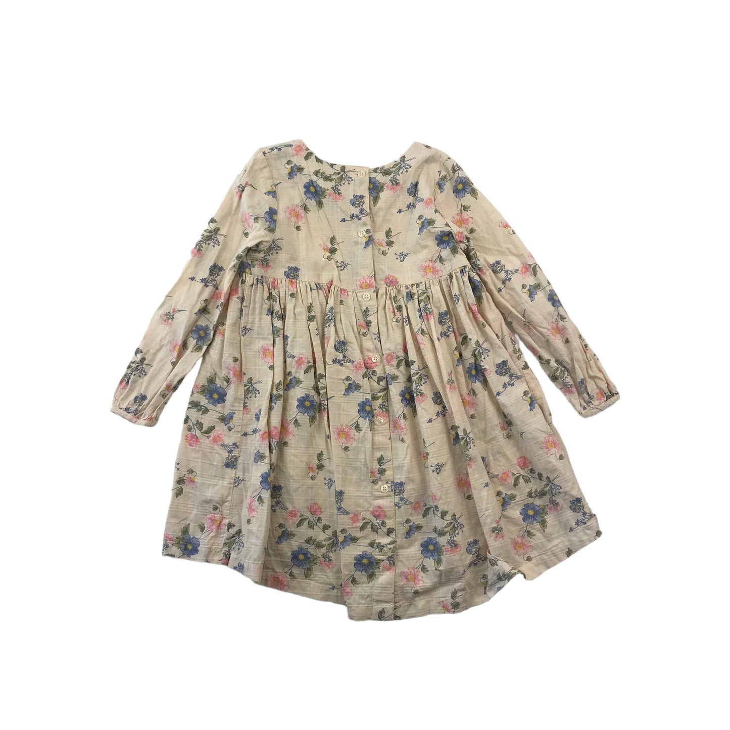 Next Cream White Floral Print Dress Age 4