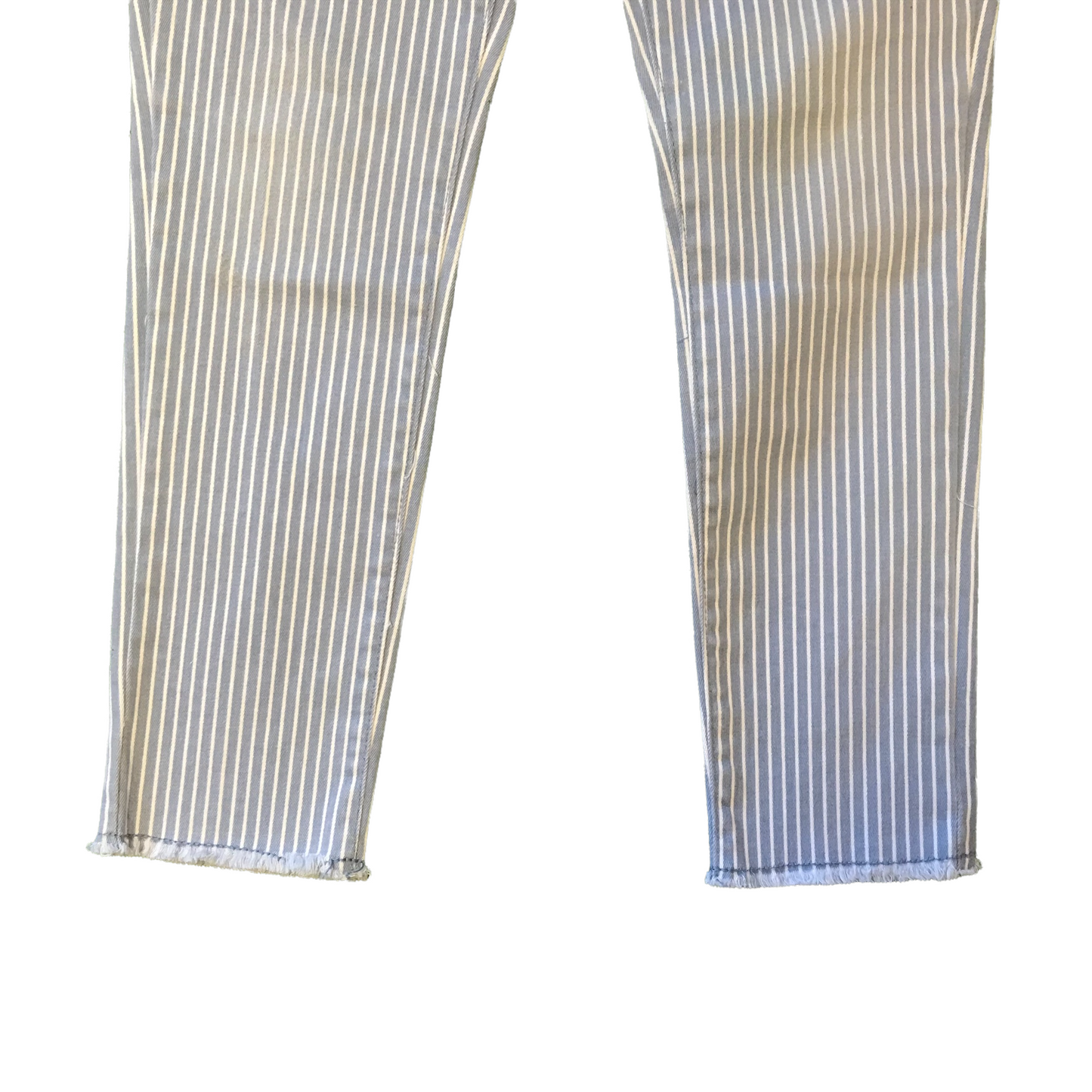 Primark Light Blue and White Stripy Stretchy Jeans Age 8