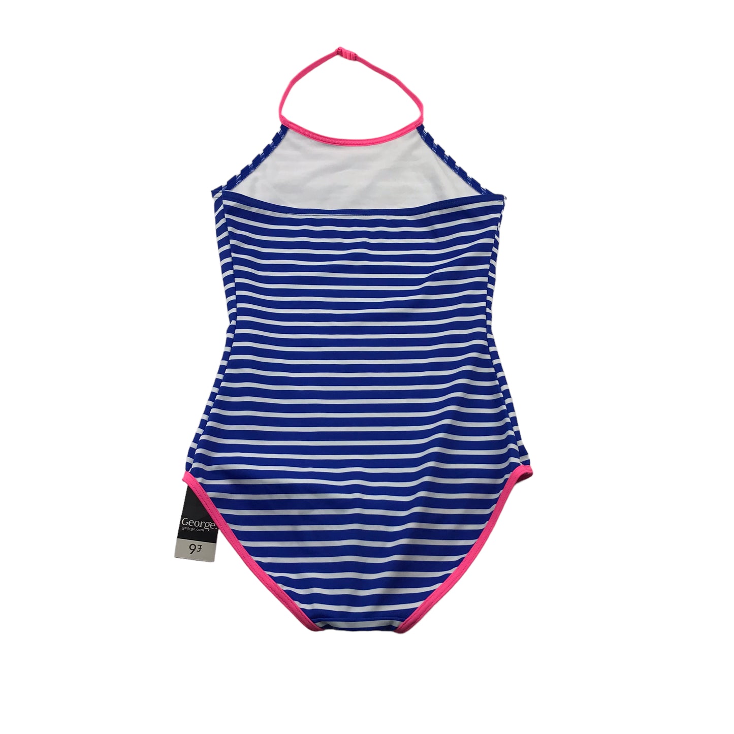 George Blue Stripy Swim Costume Age 13