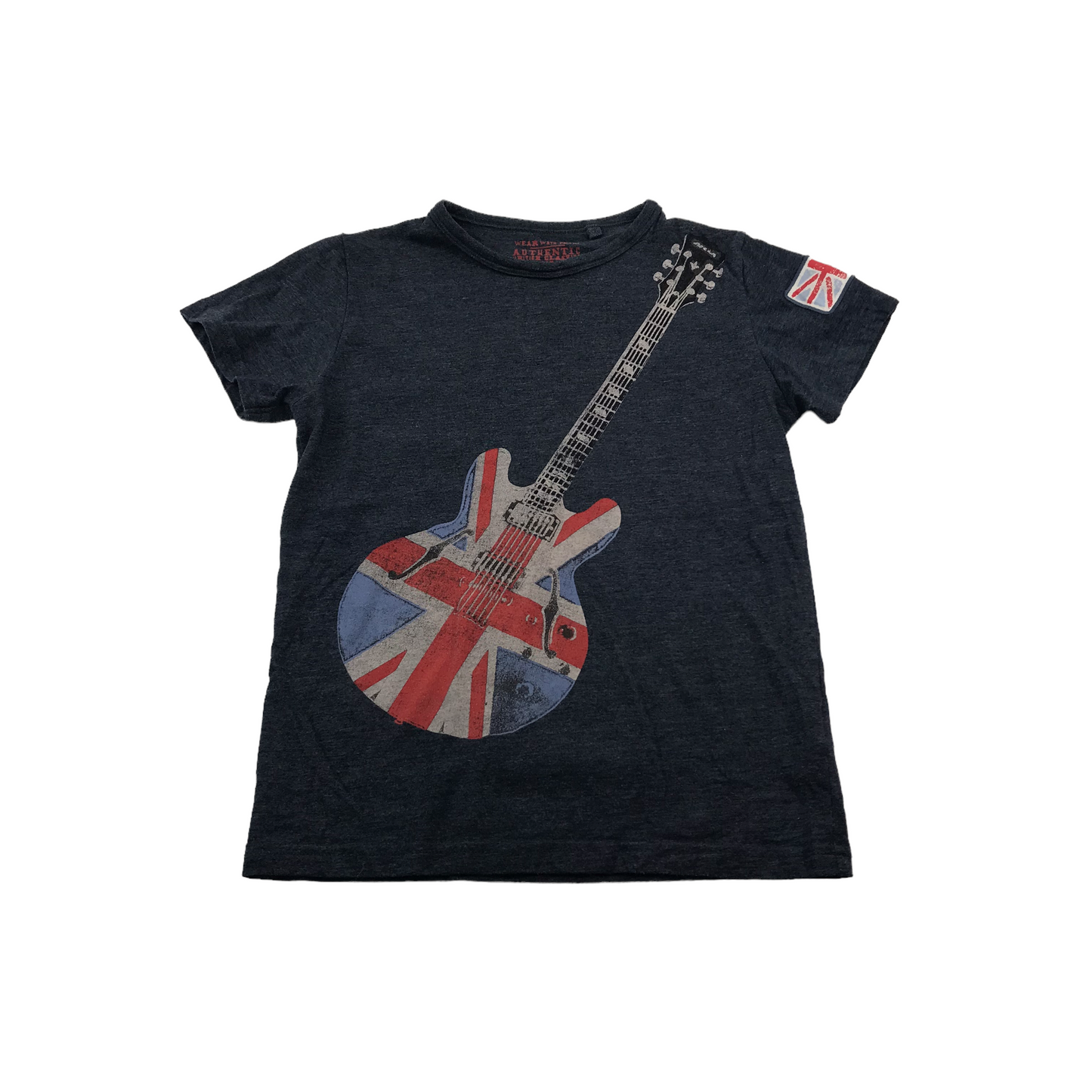 Next Washed Out Blue Guitar T-shirt Age 9
