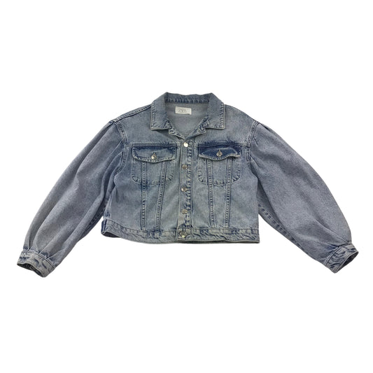 Zara Light Blue Puffed Arms Denim Jacket Age 13