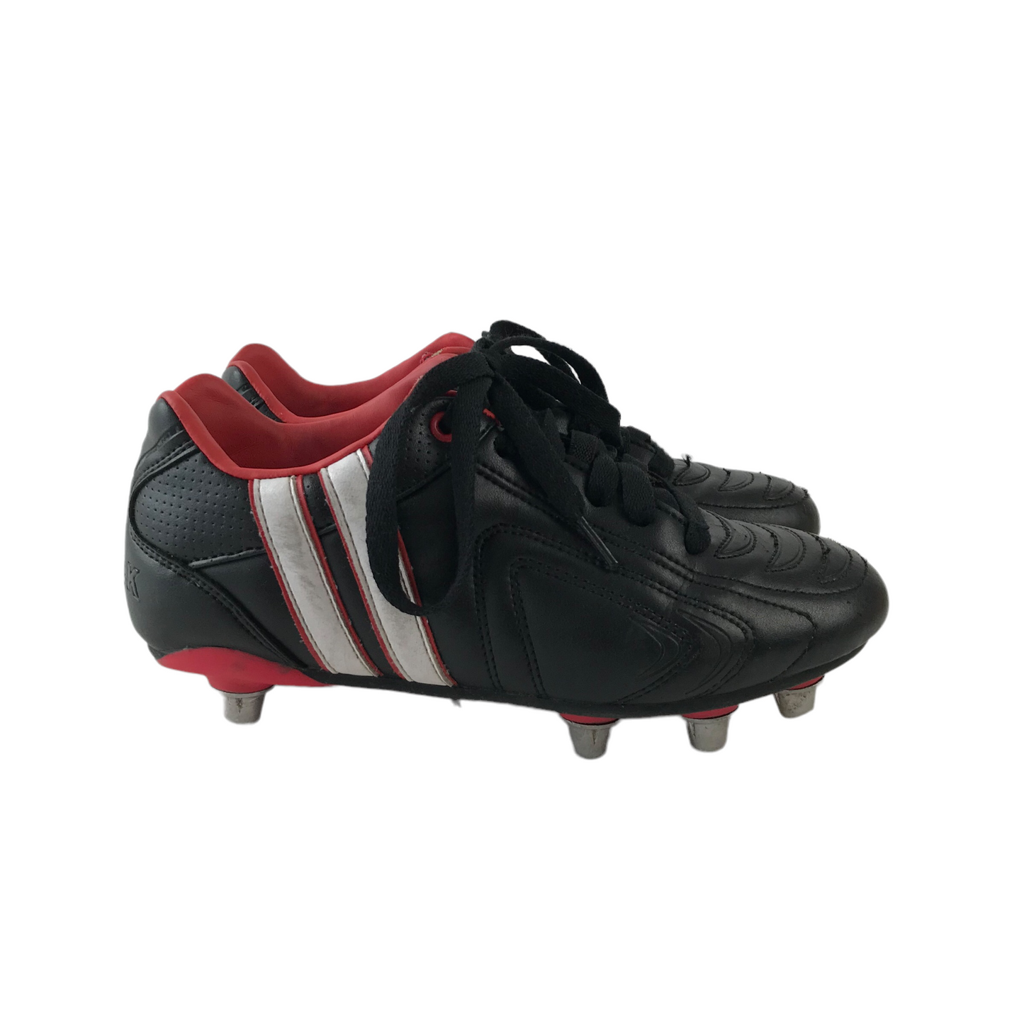 Patrick Black and Red Rugby Boots Size UK 3