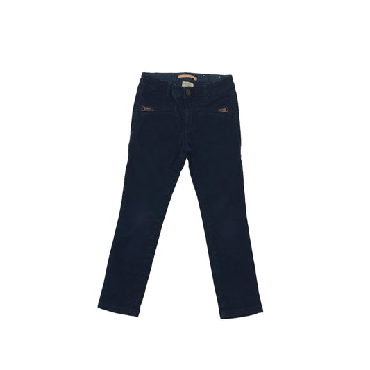 Zara Navy Blue Velvet Trousers Age 5-6