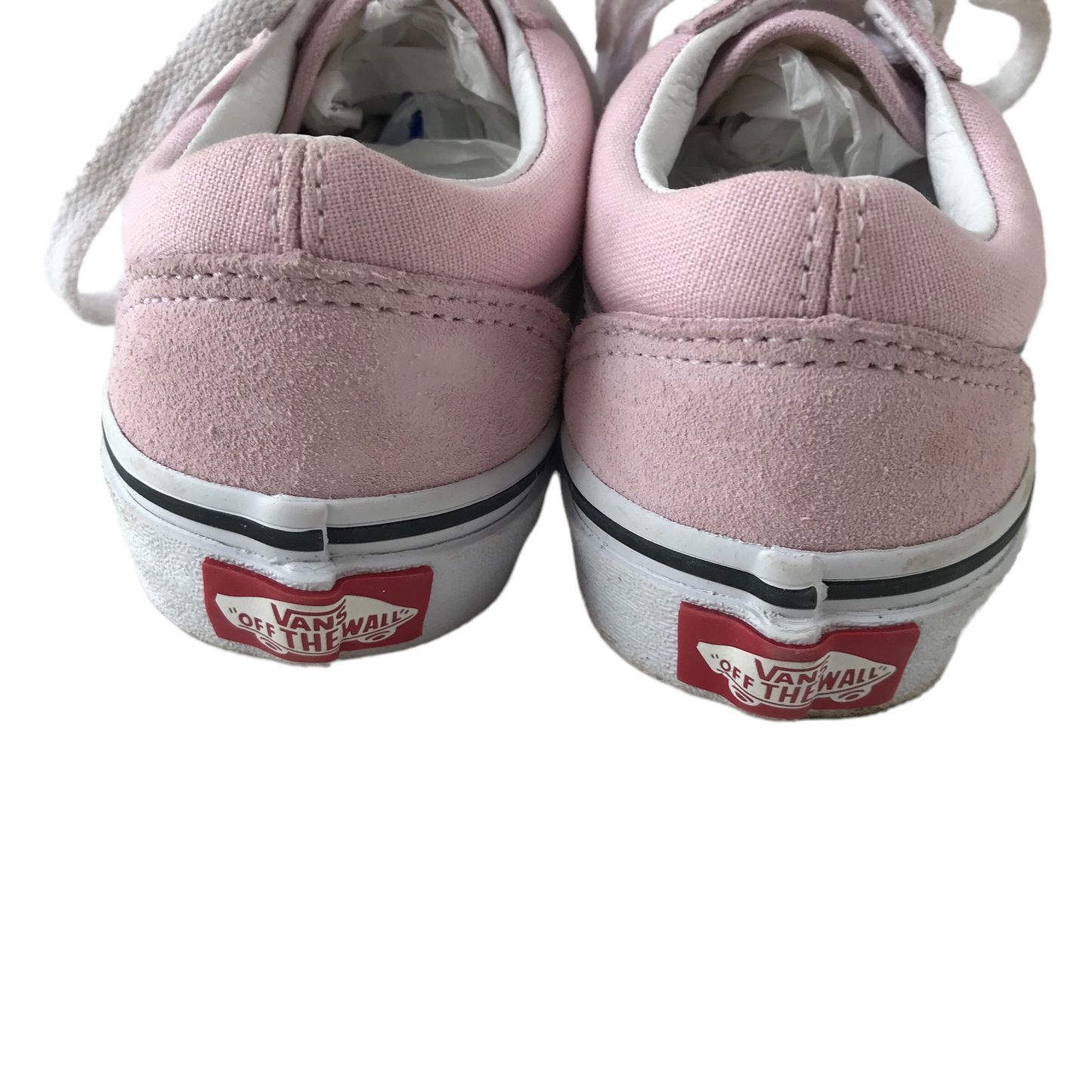 Vans Light Pink Leather Trainers Size UK 11.5 junior