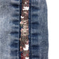 M&S Blue Sequin Jeans Age 9