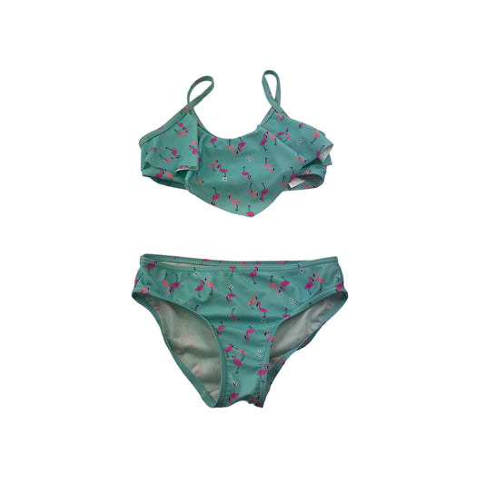 George Light Blue Flamingo Bikini Set Age 7