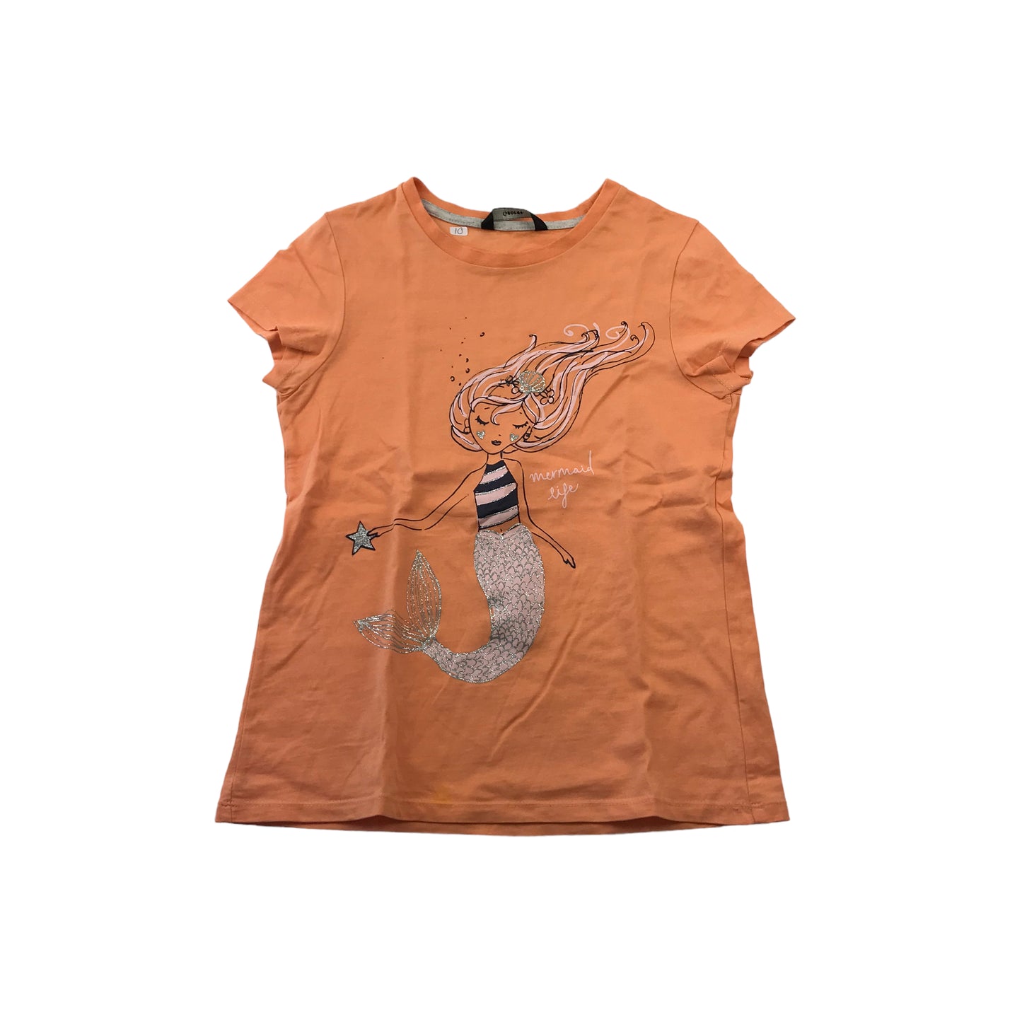 George Orange Mermaid T-Shirt Age 10