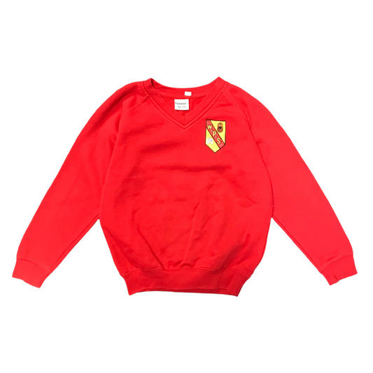 Wallacewell Primary Red V-neck Jersey