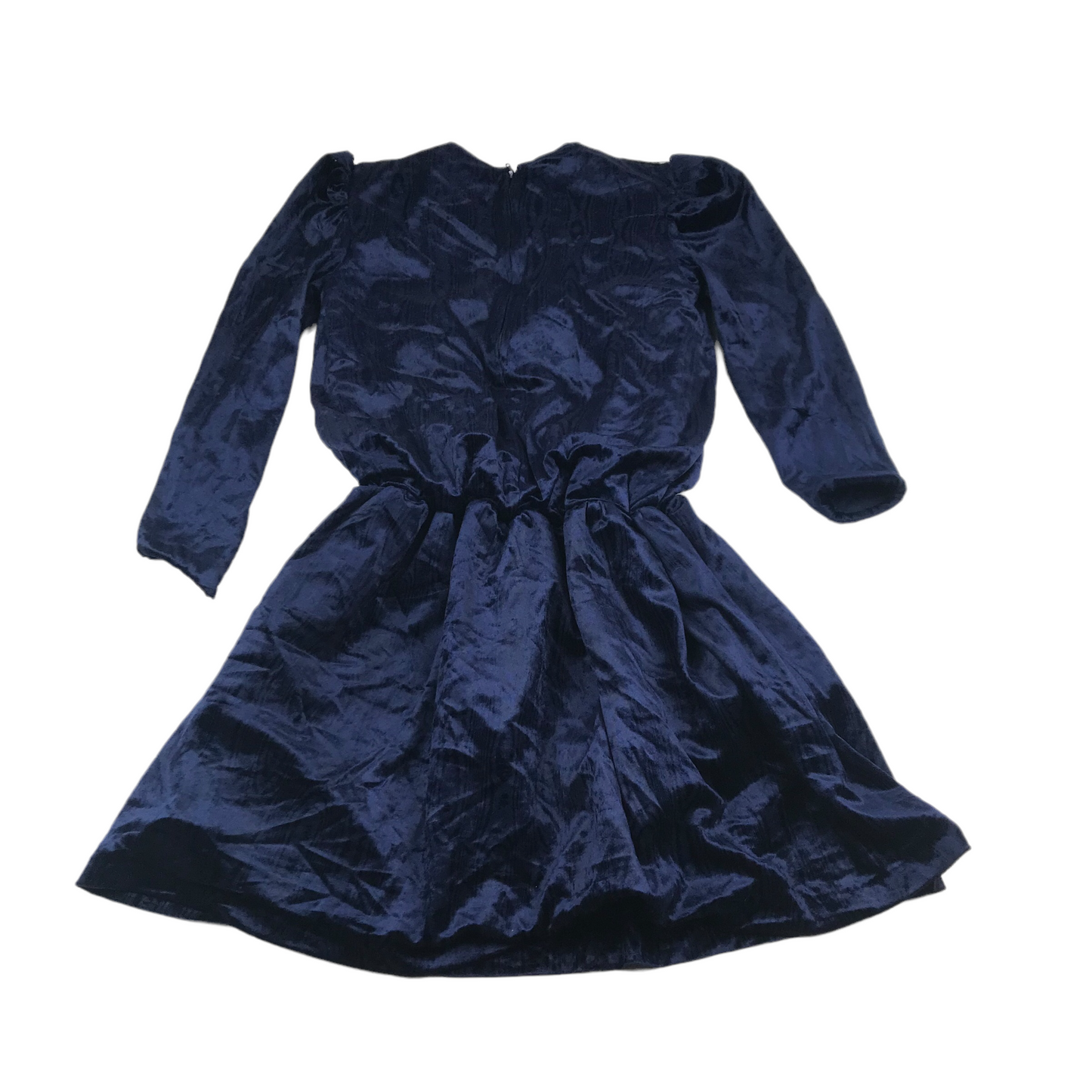 Deep Blue Velvet Dress Age 9