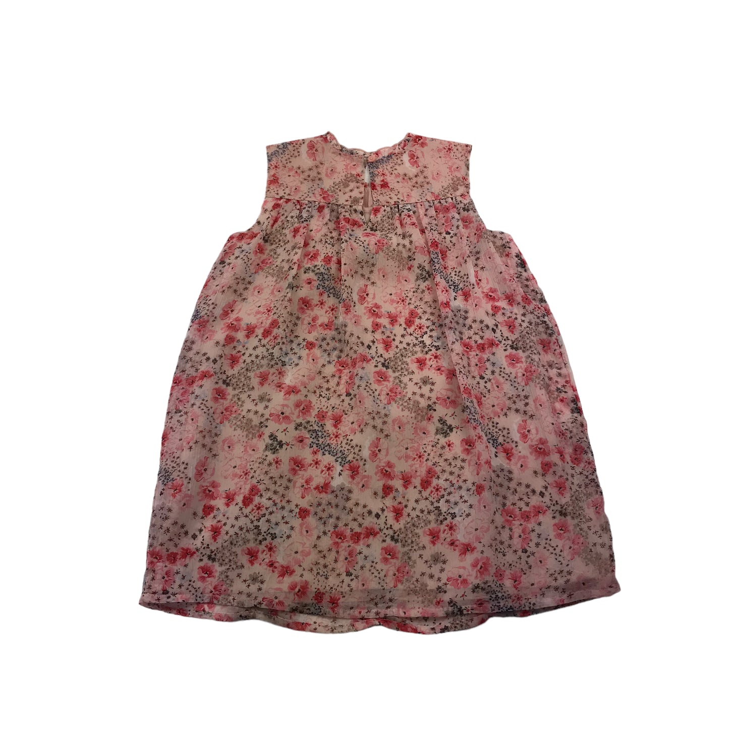 George Pink Floral Chiffon Dress Age 8