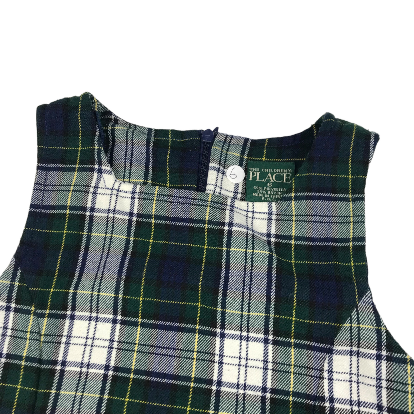 The Children's Place Green Tartan Pinafore Dress Age 6