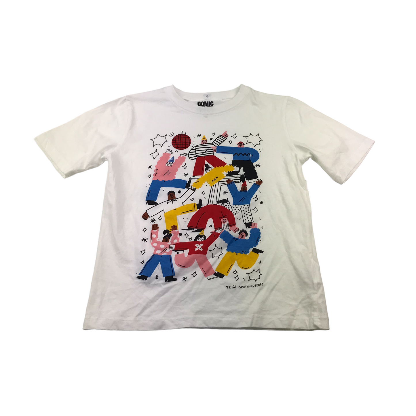 Comic Relief White Print T-shirt Age 9