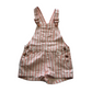Primark White and Pink Stripy Shorts Dungaree Age 6