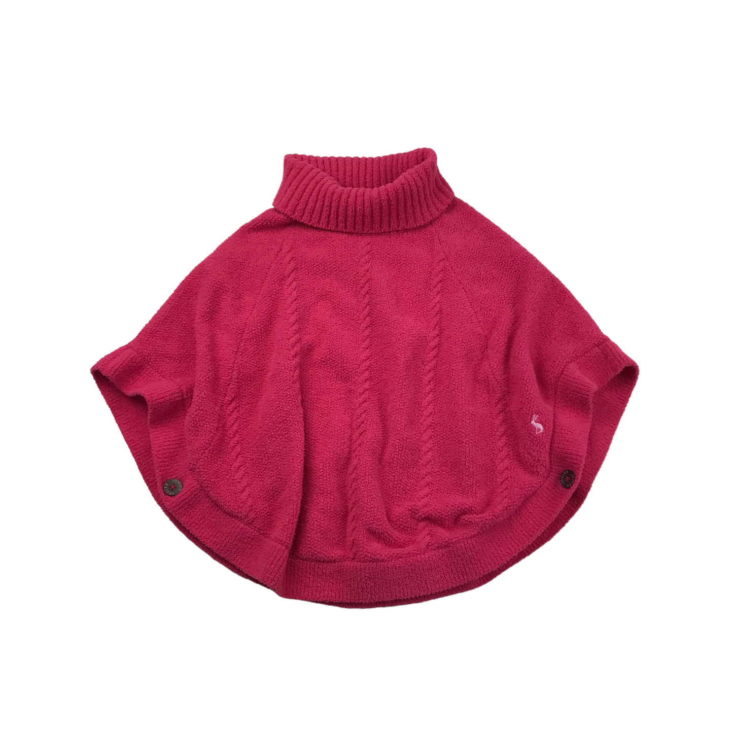 Joules Pink Knitted Poncho Age 8-10