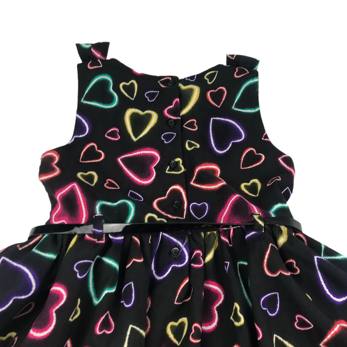 George Black Colourful Love Heart Dress Age 6