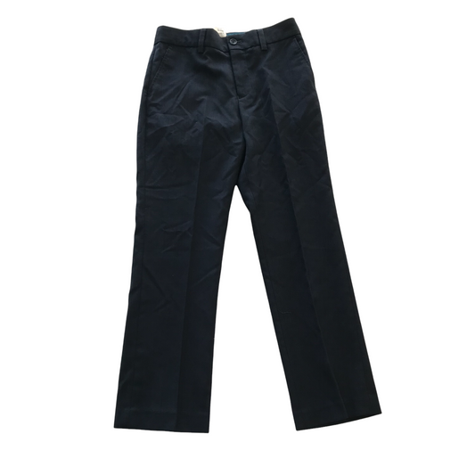 Next Navy Blue Checked Pattern Smart Trousers Age 9