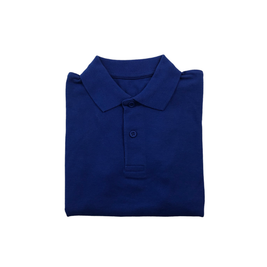 Royal Blue School Plain Collar Poloshirt Age 6