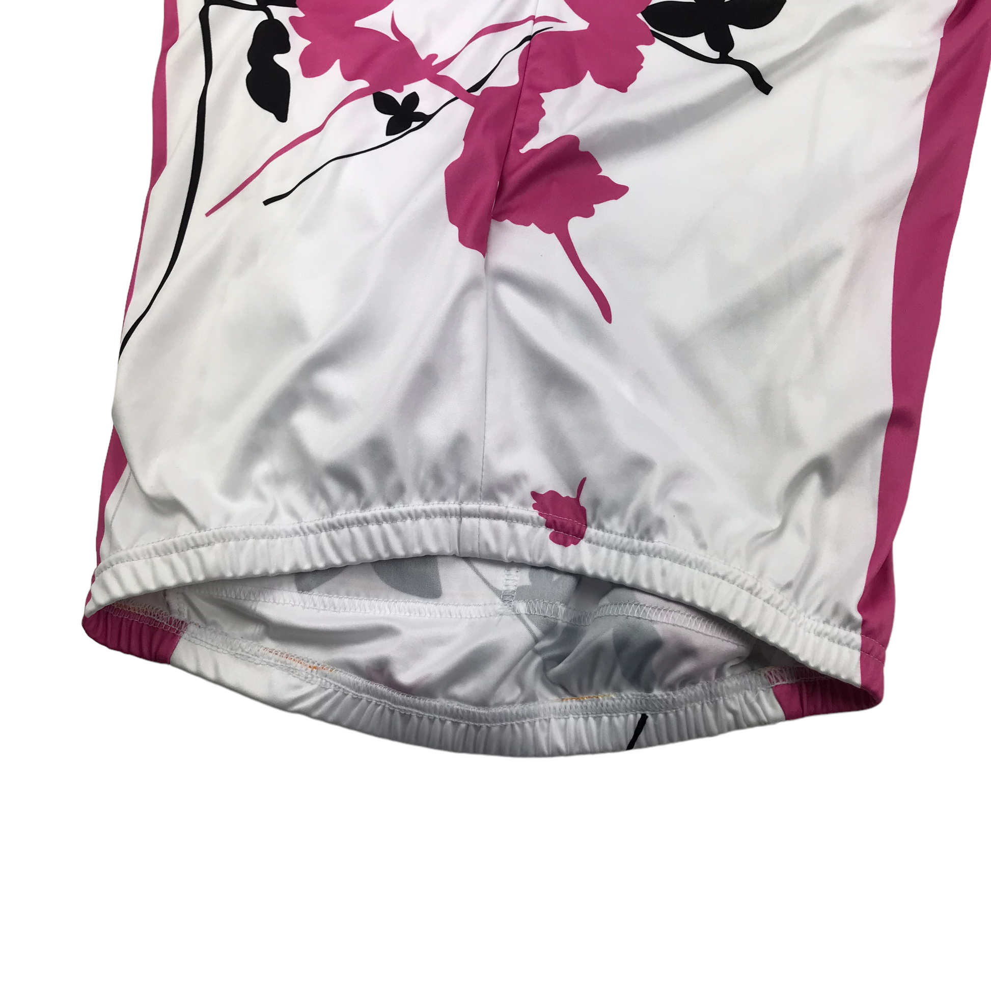 Foska White and Pink Short Sleeve Cycling Sports Top Women s Size