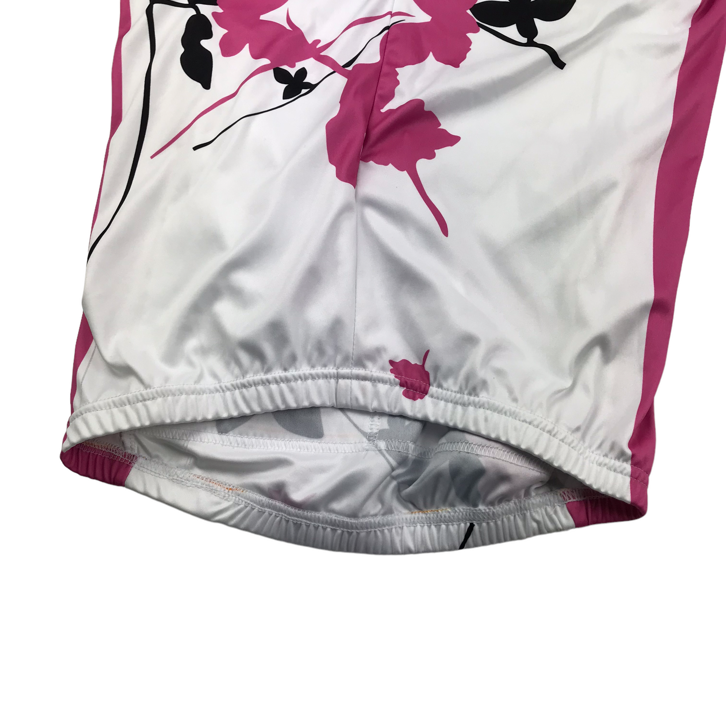 Foska White and Pink Short Sleeve Cycling Sports Top Women's Size 10