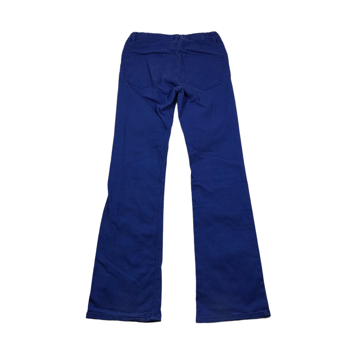 H&M Blue Floral Embroidery Denim-Style Trousers Age 9