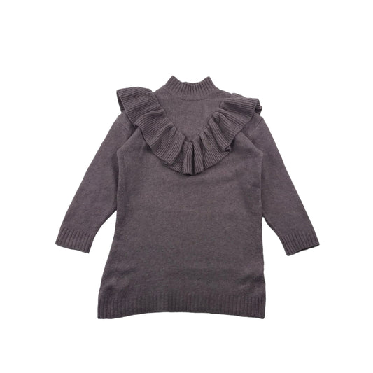 Zara Light Purple Long Wool-mix Frilled Jumper Age 6