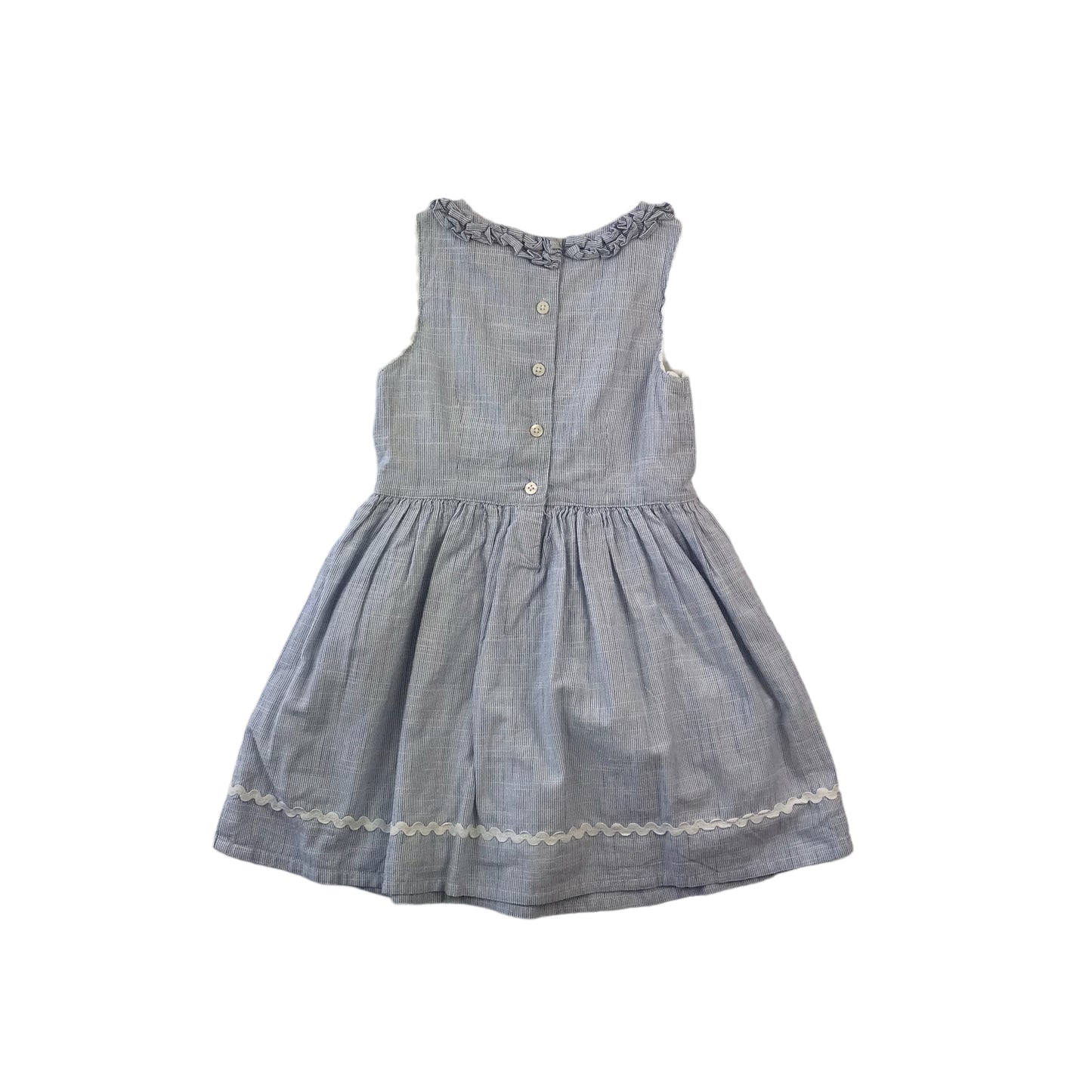 Next Light Blue Cotton Dress Age 4