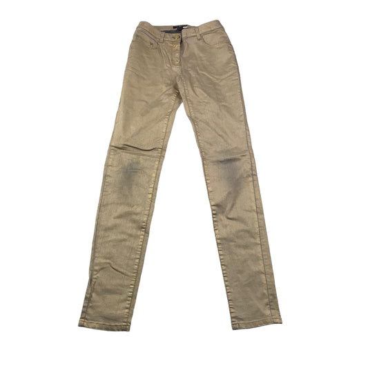 H&M Golden Metallic Skinny Trousers Age 12