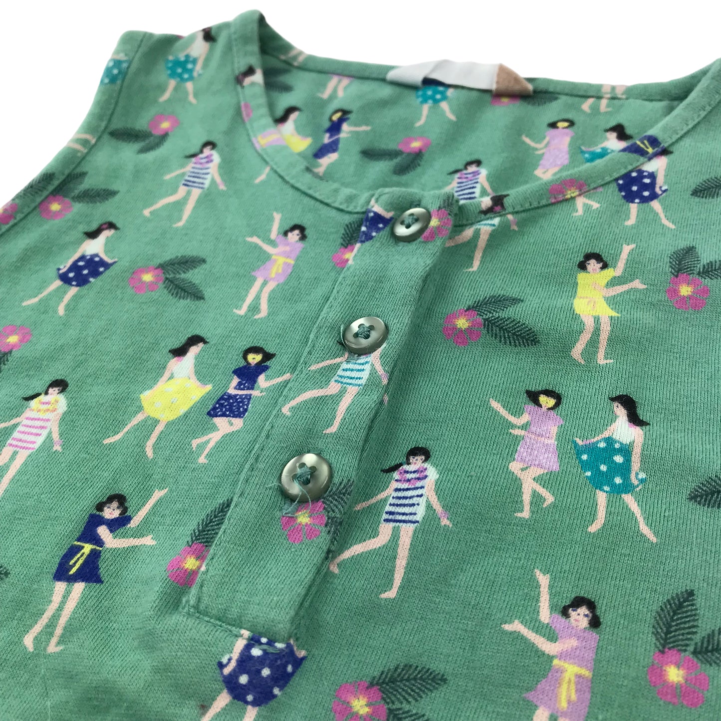 John Lewis Green Girls Print Peplum Dress Age 5