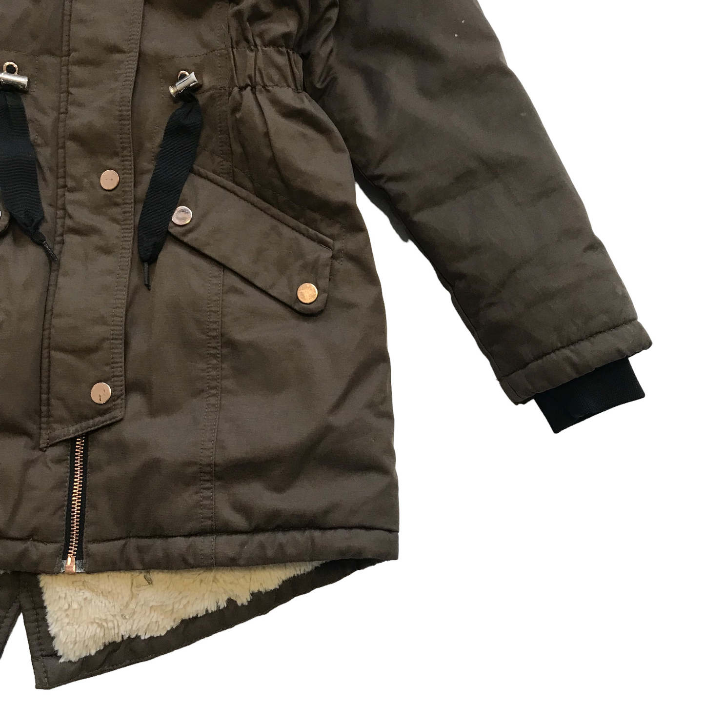 Next Khaki Green Parka Jacket Age 9