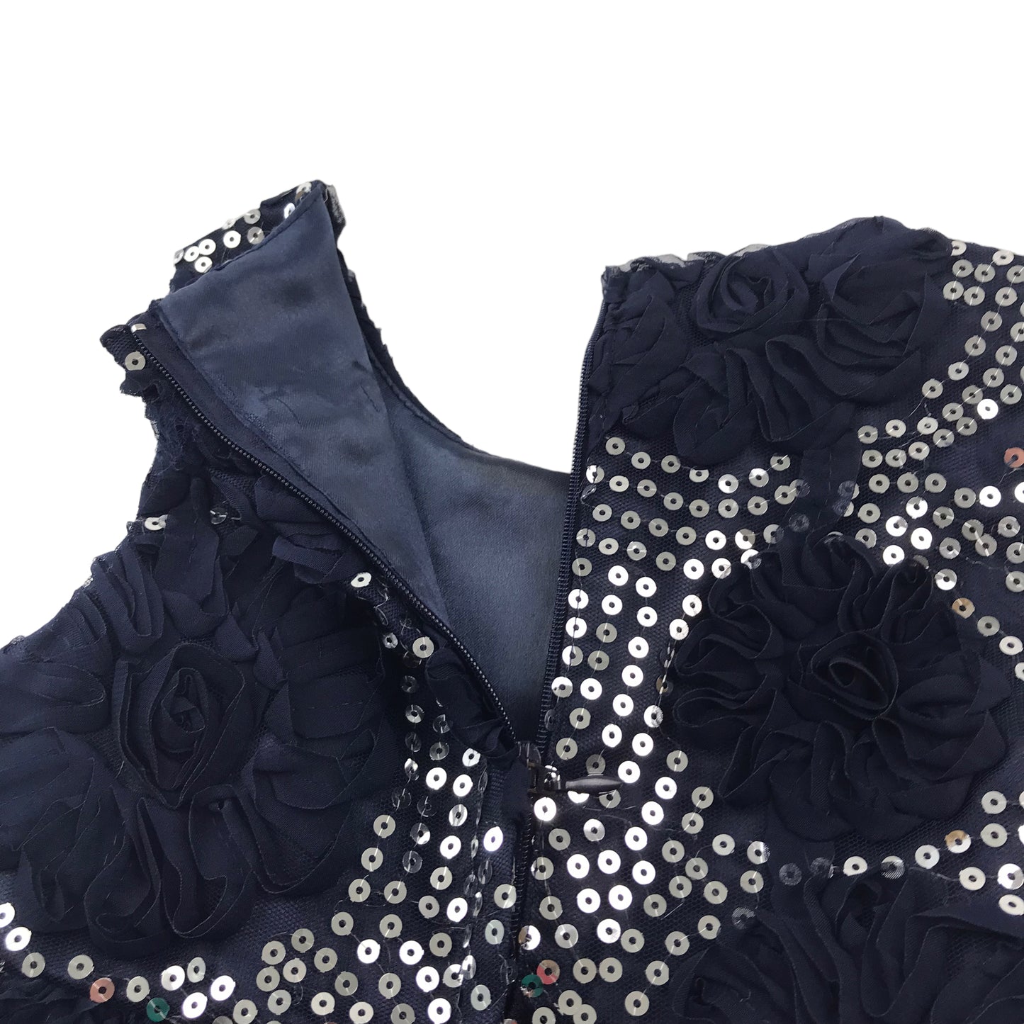 Cinderella Navy Blue Sequin Ball Gown Dress Age 6