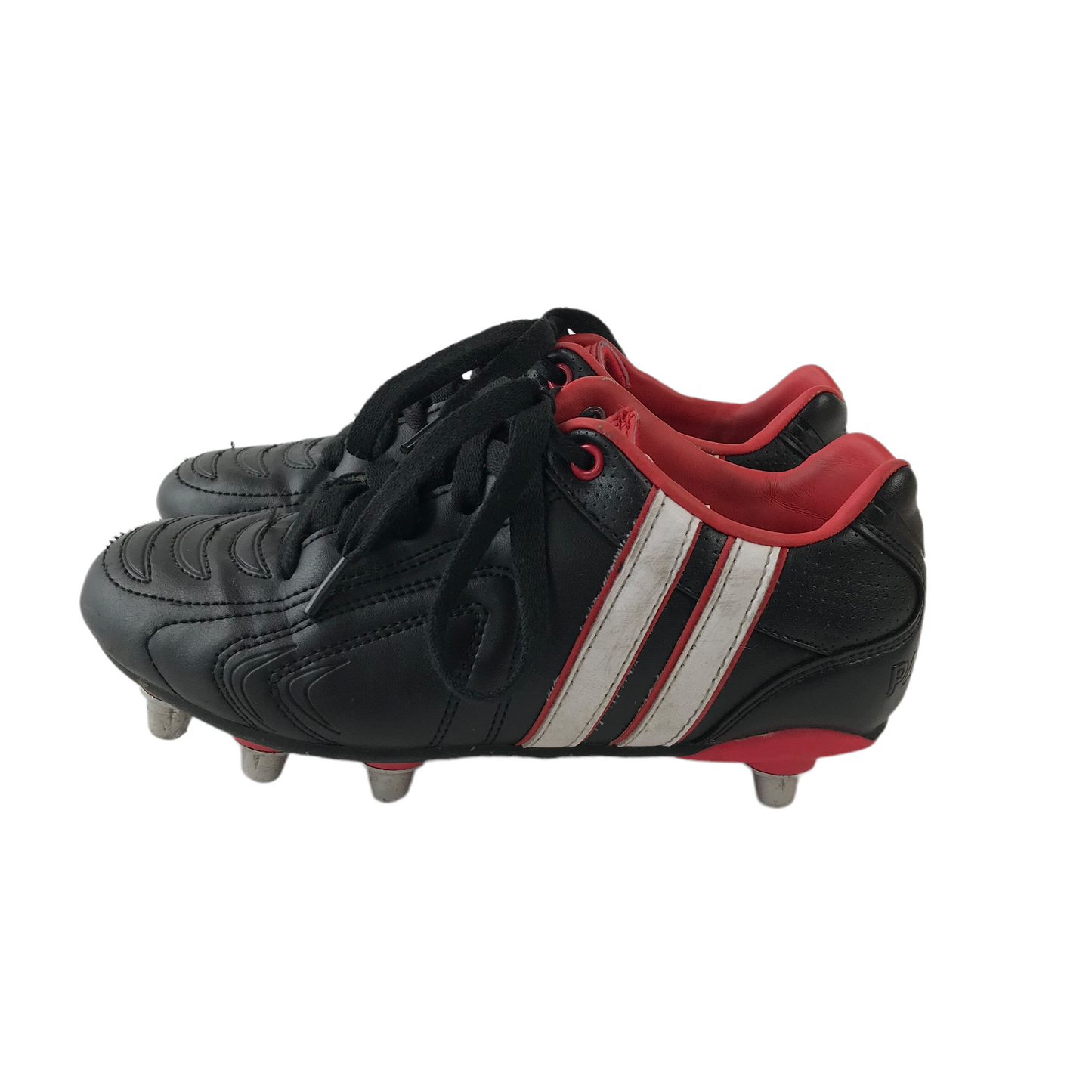 Patrick Black and Red Rugby Boots Size UK 3