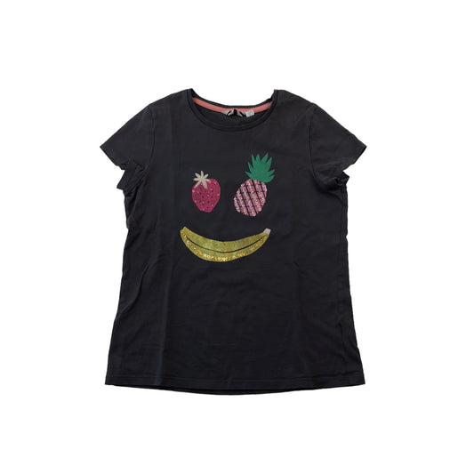 George Black Sequin Fruits T-Shirt Age 10