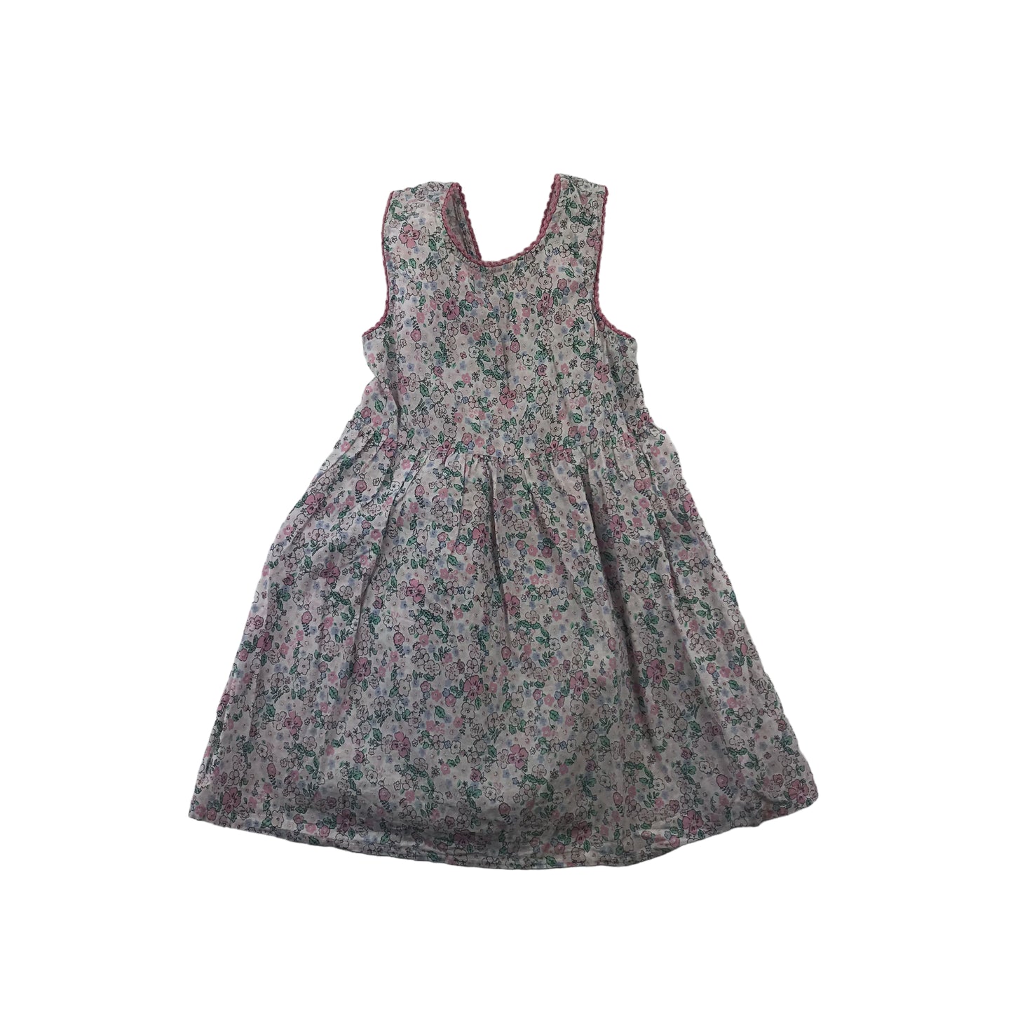 Primark White Floral Print Dress Age 5