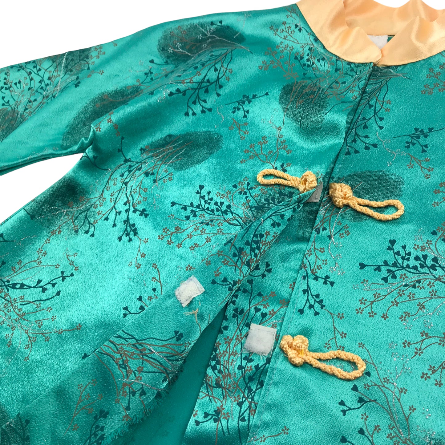 Turquoise and Golden Silk-like Blouse Age 6