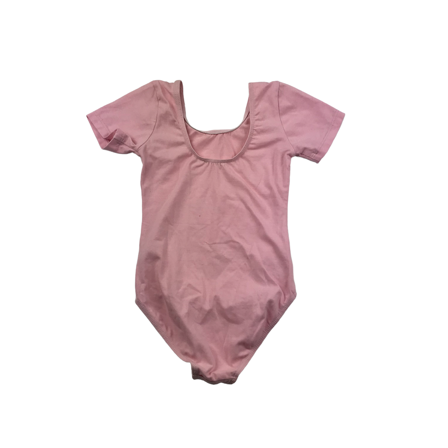 Ballet Pink Short Sleeve Cotton Mix Leotard Age 5