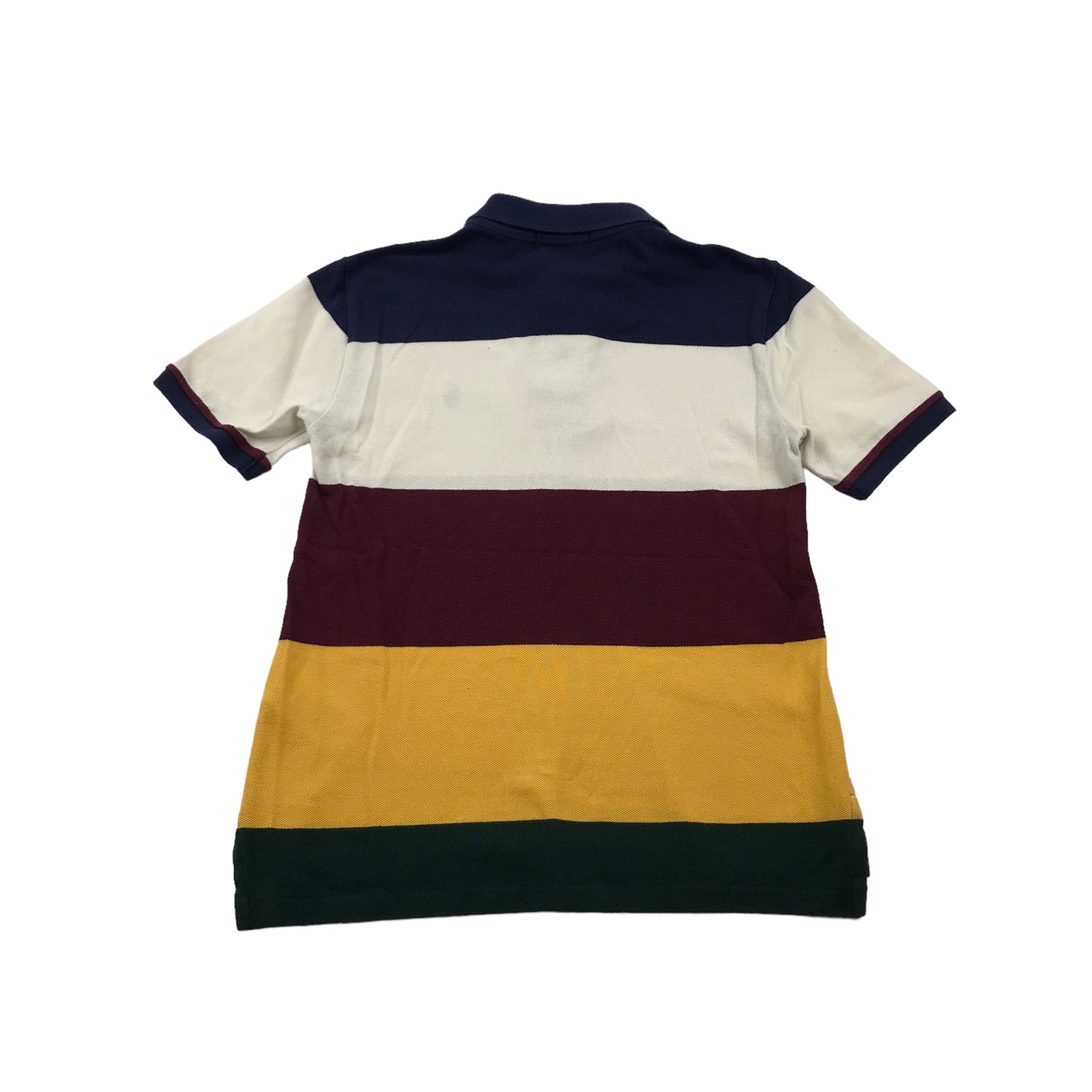 Ralph Lauren Yellow and Burgundy Panelled Polo Shirt Age 8