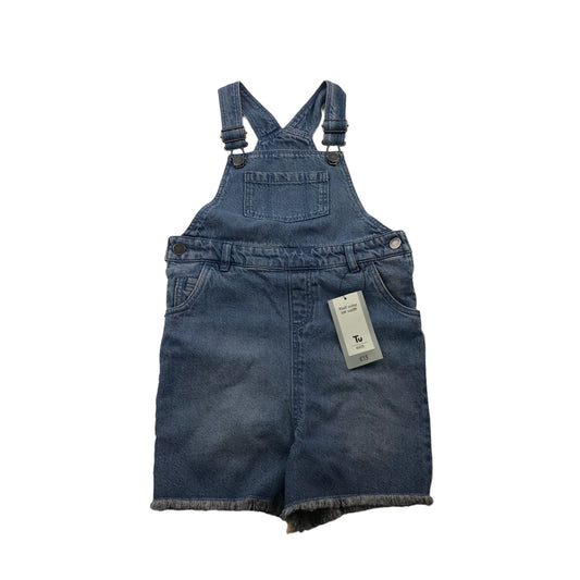 Tu Blue Denim Dungaree Shorts Age 7