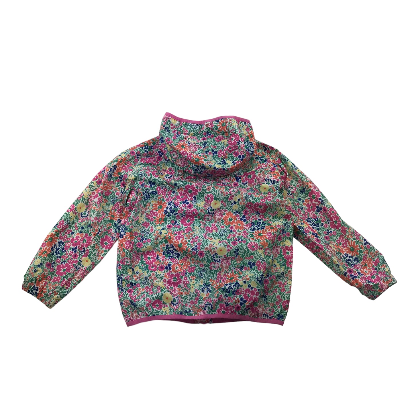Joules Pink Floral Rain Jacket Age 6