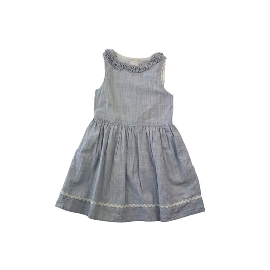 Next Light Blue Cotton Dress Age 4