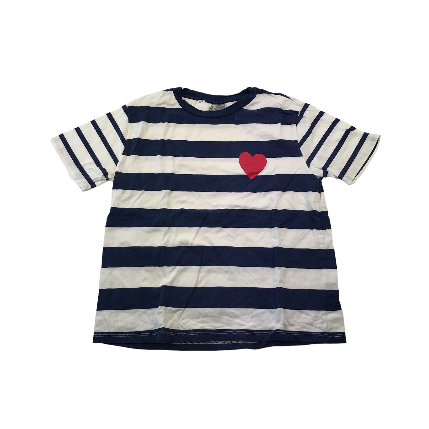 Asos White Navy Stripes T-Shirt Women's 8