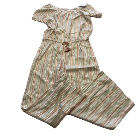 Nutmeg Light Colourful Stripy Jumpsuit Age 11