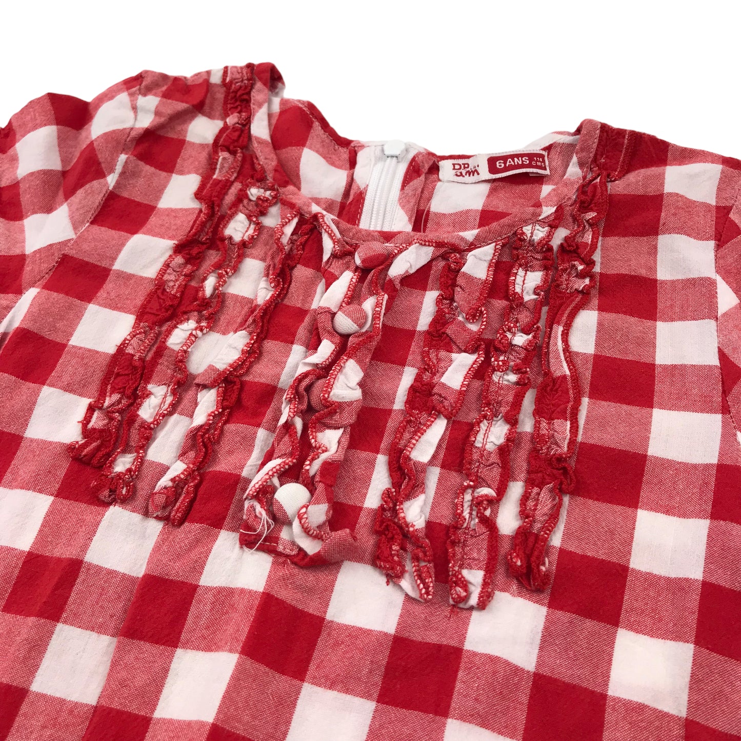 Du Pareil Au Même Red Checked Cotton Dress Age 6