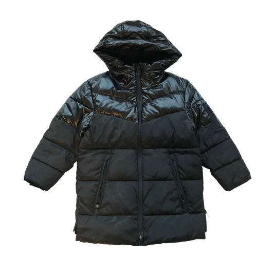 George Black Puffer Parka Jacket Age 7