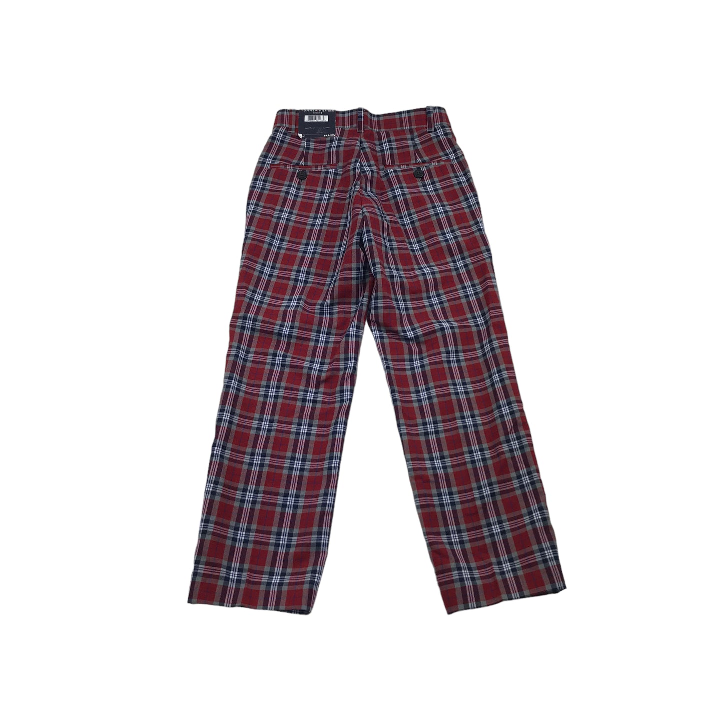 Tommy Hilfiger Red and Navy Tartan Trousers Age 8